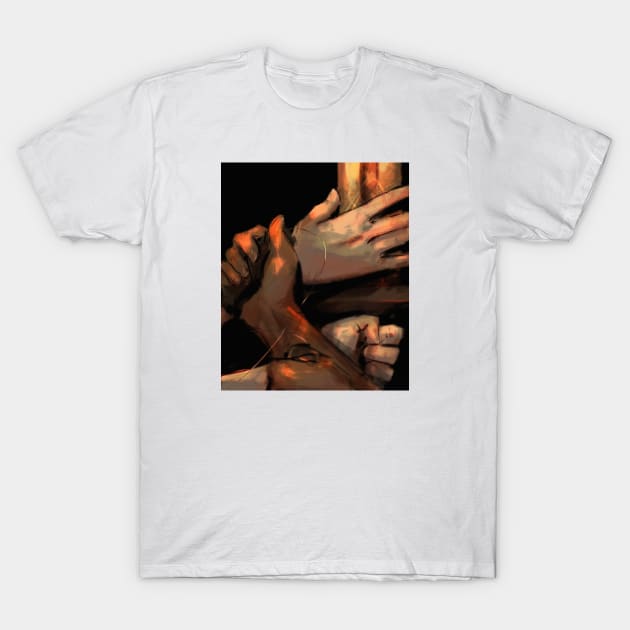 Hands T-Shirt by StaticColour